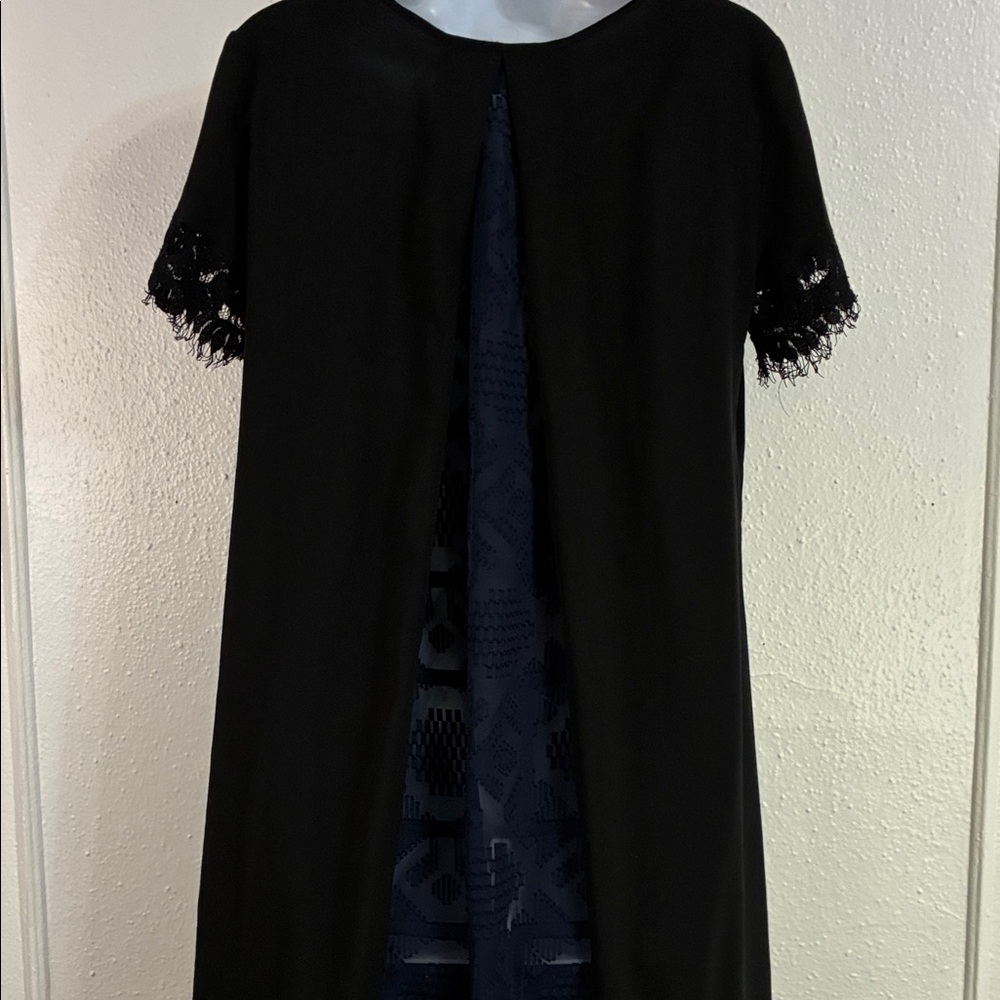 French Connection Women's Classic Crepe and Lace Tunic Dress Sz.XXS - Picture 5 of 8